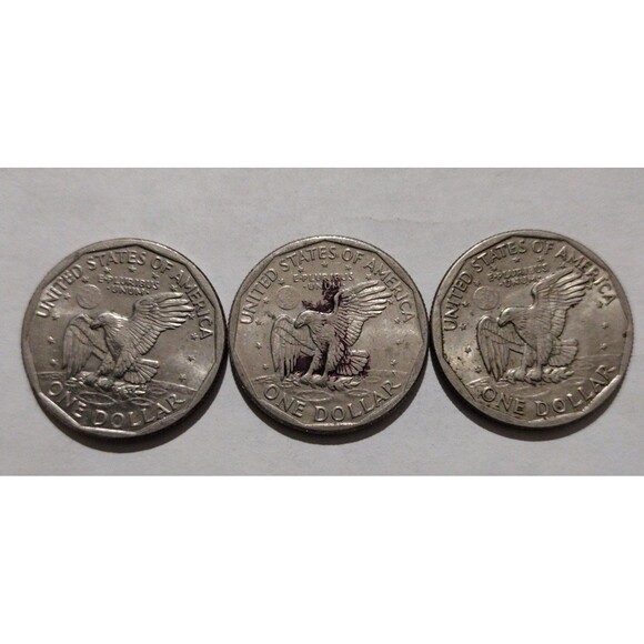 (3) 1979 Susan B. Anthony Dollar Coins(1979d, 1979s x2) - Picture 6 of 6